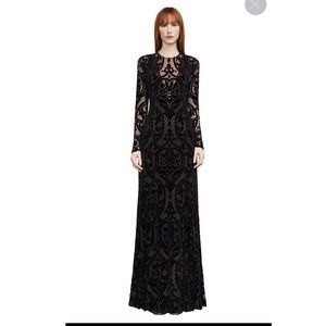 BCBGMAXAZRIA Selma velvet burnout gown